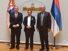 3 September 2019 National Assembly Deputy Speaker Prof. Dr Vladimir Marinkovic with the representatives of the Gaоn Group